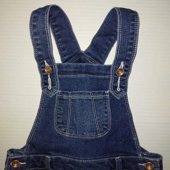 ~L@@K~NWT Toddler Girls Super Stretch denim "Shortall" Coverall Shorts~Sz 4/5 - Picture 14 of 14